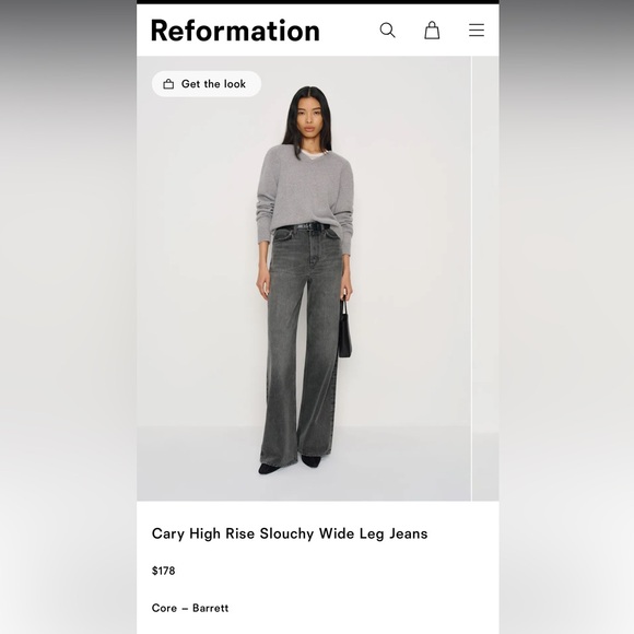 Reformation Denim - Reformation Cary High Rise Slouchy Wide Leg Jeans